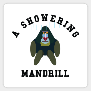 8ts Showering Mandrill Sticker